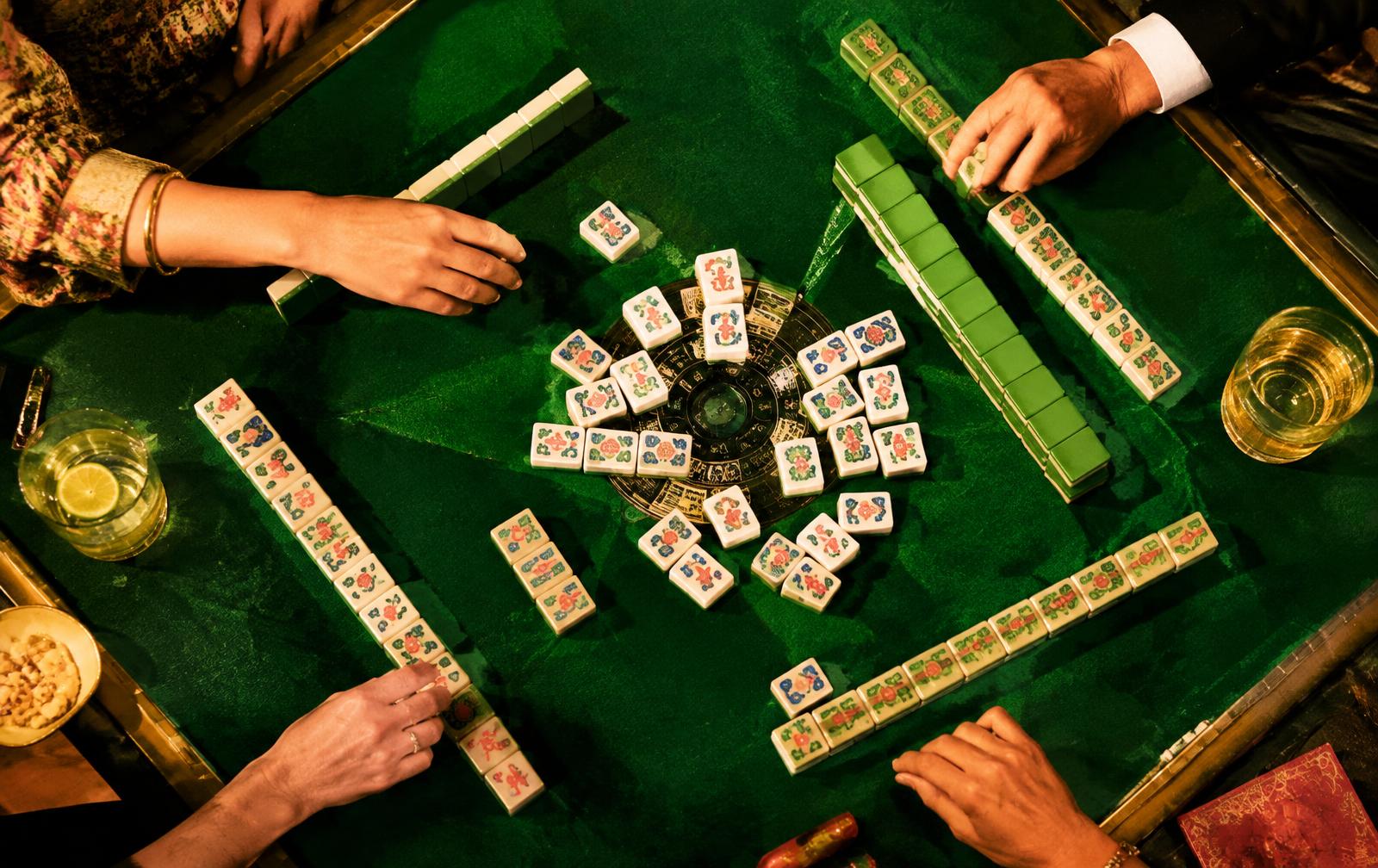 Players enjoying a mahjong event together